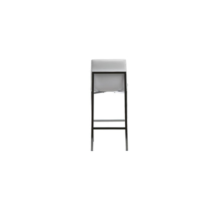 Modus Amalfi Metal Back Bar Stool in White Leather
