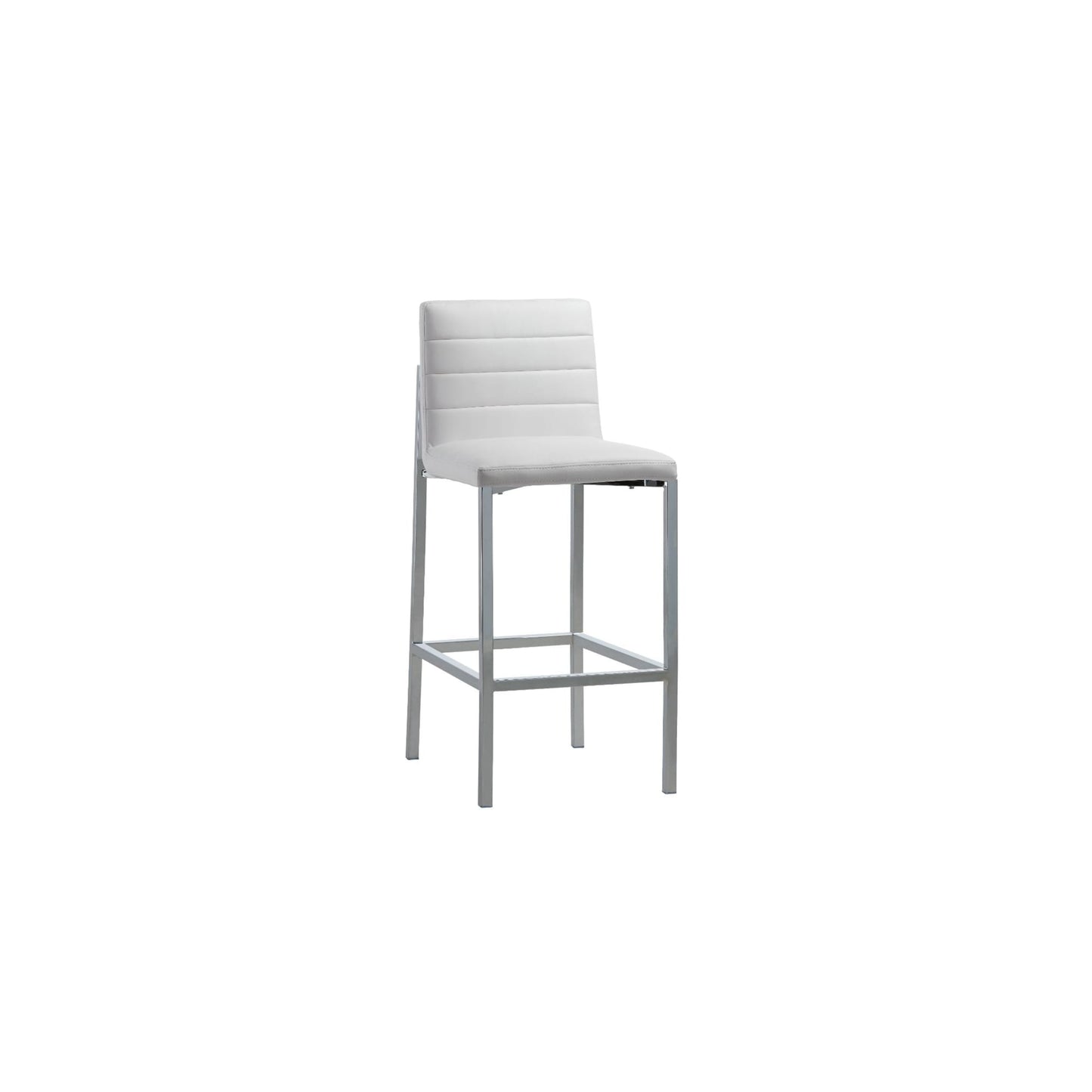 Modus Amalfi Metal Back Bar Stool in White Leather