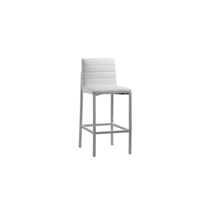 Modus Amalfi Metal Back Bar Stool in White Leather