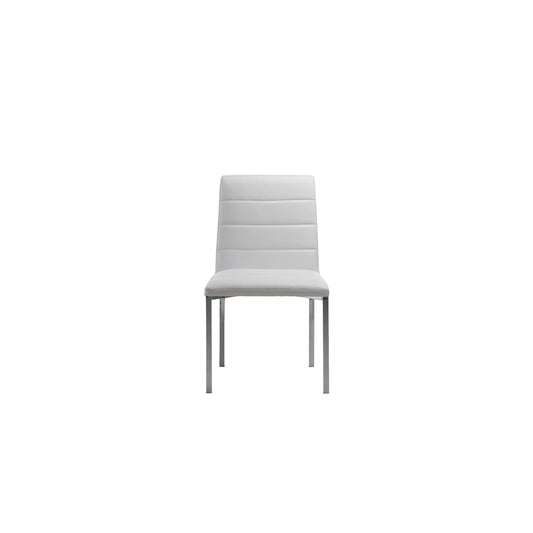Modus Amalfi Metal Back Chair in White Leather