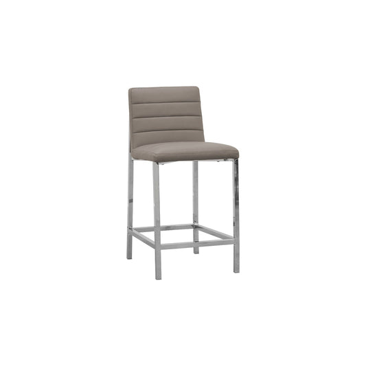 Modus Amalfi Metal Back Counter Stool in Taupe Leather