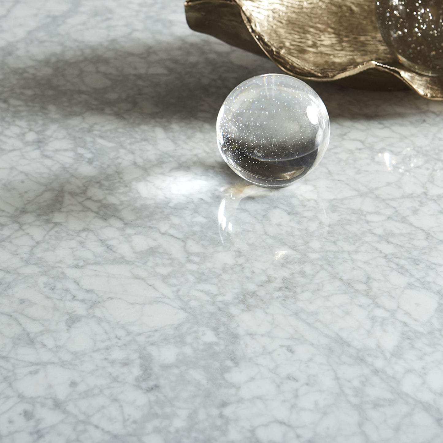 Modus Amalfi Rectangular Carrara Marble Top Dining Table