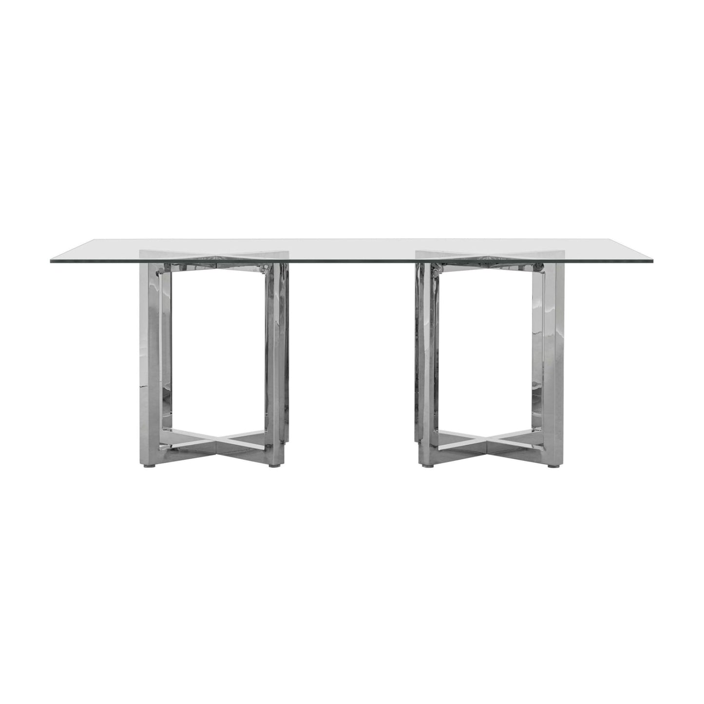 Modus Amalfi Rectangular Glass Top Dining Table