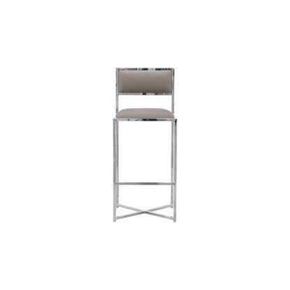 Modus Amalfi X-Base Bar Stool in Taupe Leather