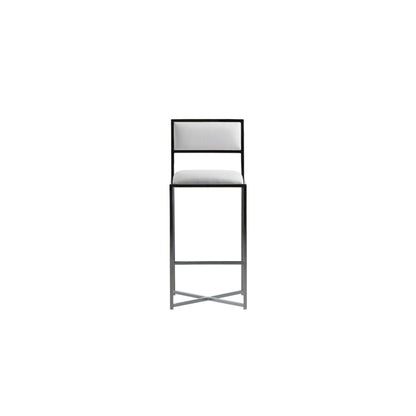 Modus Amalfi X-Base Bar Stool in White Leather