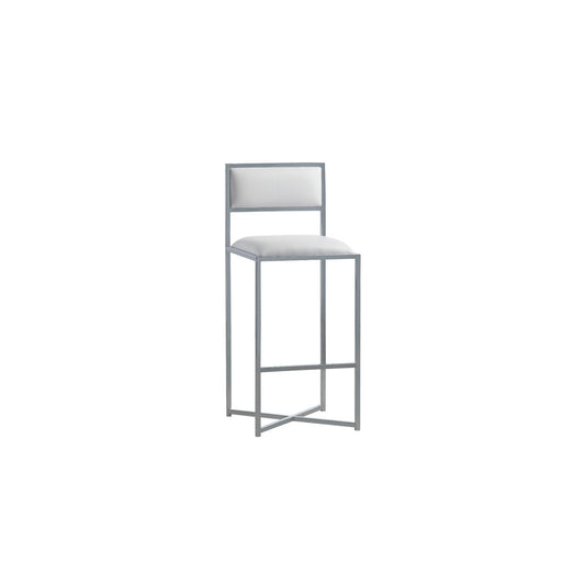 Modus Amalfi X-Base Bar Stool in White Leather