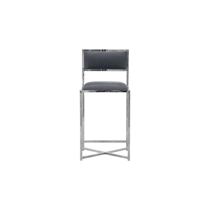 Modus Amalfi X-Base Counter Stool in Cobalt Leather