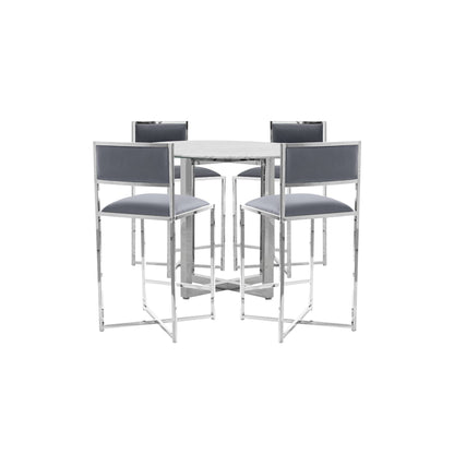 Modus Amalfi X-Base Counter Stool in Cobalt Leather