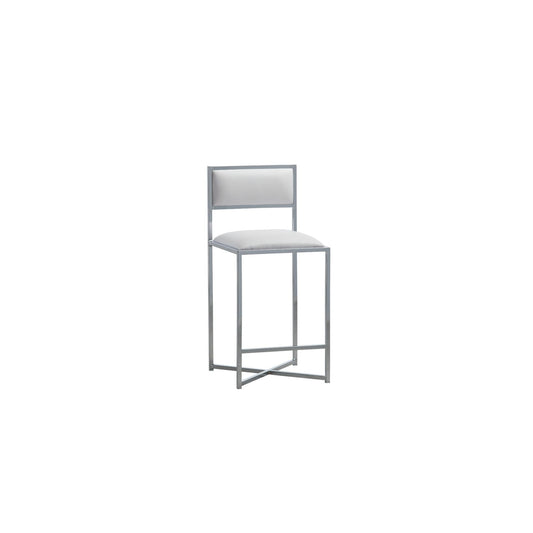 Modus Amalfi X-Base Counter Stool in White Leather