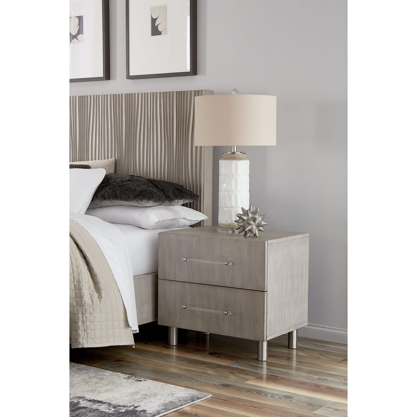 Modus Argento Nightstand in Misty Grey