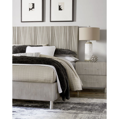 Modus Argento Wave-Patterned Bed in Misty Grey