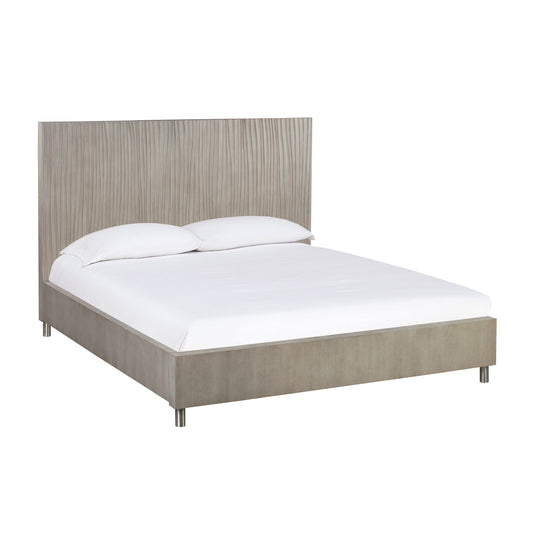 Modus Argento Wave-Patterned Bed in Misty Grey