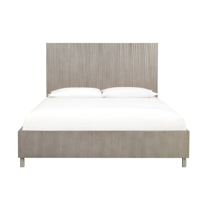 Modus Argento Wave-Patterned Bed in Misty Grey