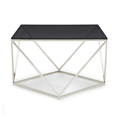 Modus Modus Aria Smoked Glass and Polished Stainless Steel Coffee Table