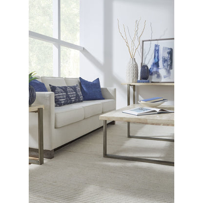 Modus Modus Ariela Natural Travertine Coffee Table with Bronze Metal Base
