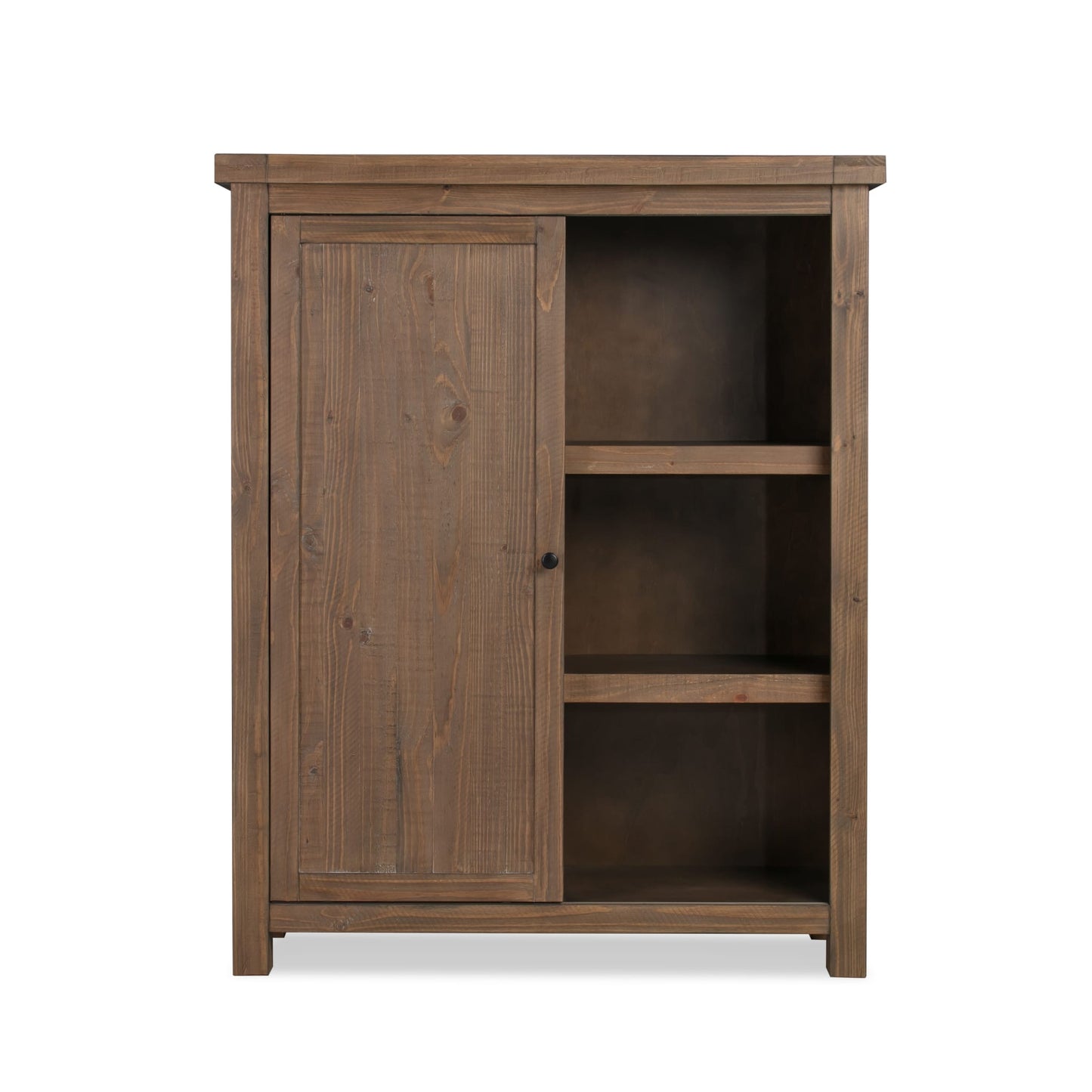 Modus Autumn Sliding Door Bookcase in Flint Oak