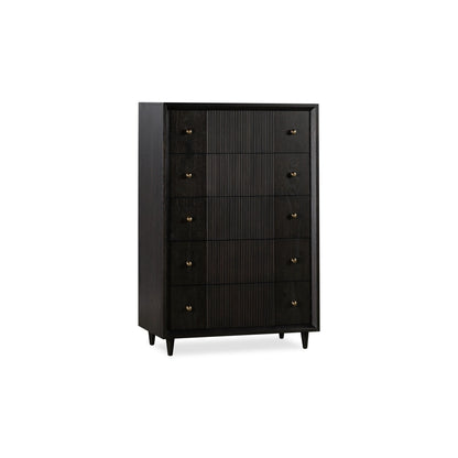 Modus Modus Modus Avedon Five Drawer Oak Wood Chest in Smokey Topaz