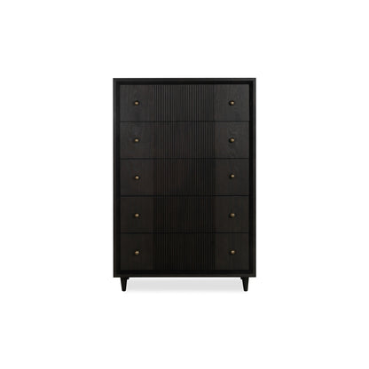Modus Modus Modus Avedon Five Drawer Oak Wood Chest in Smokey Topaz