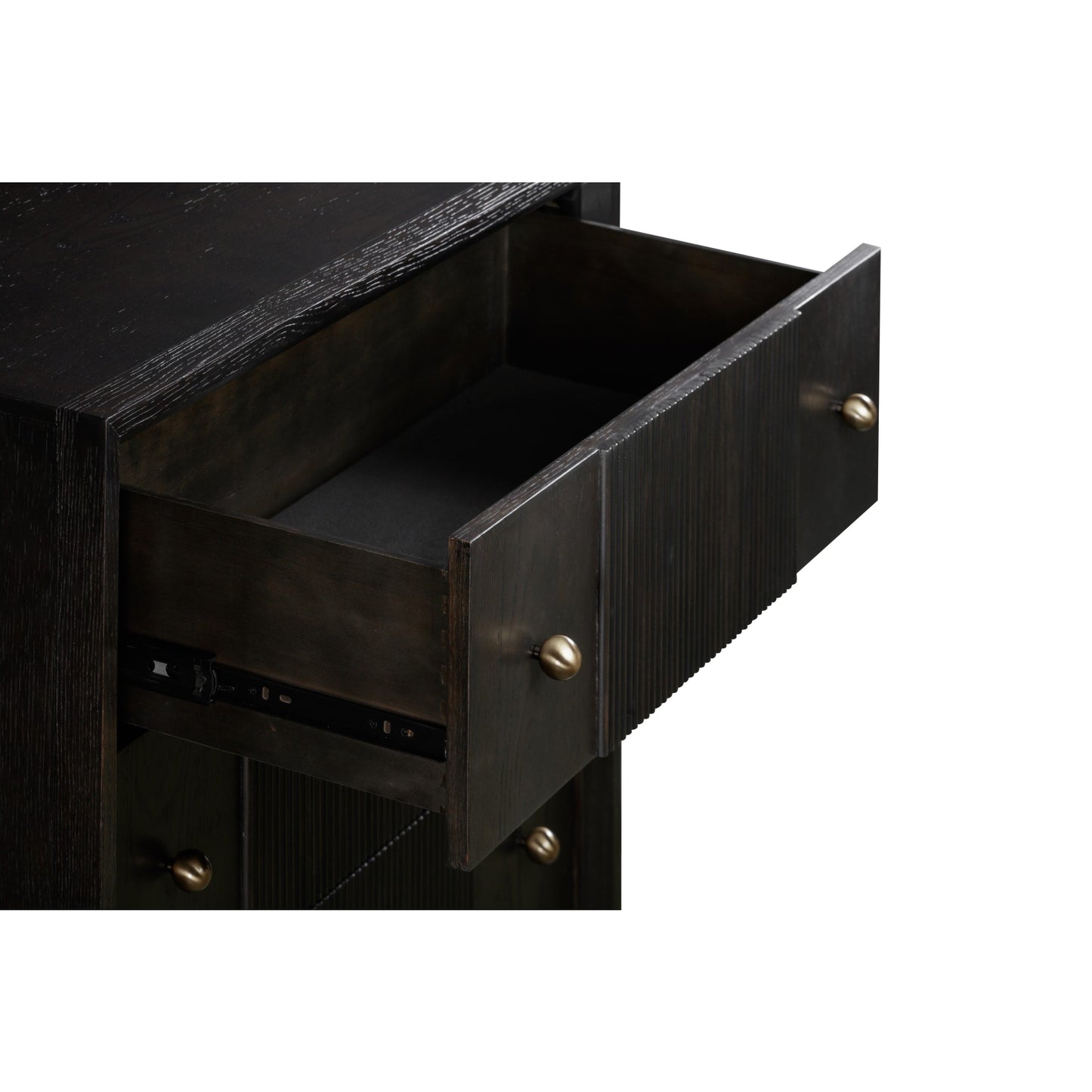 Modus Modus Modus Avedon Five Drawer Oak Wood Chest in Smokey Topaz