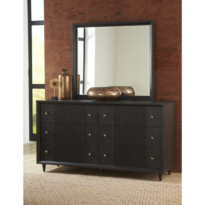 Modus Avedon Six Drawer Oak Wood Dresser in Smokey Topaz