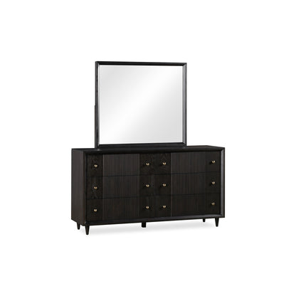 Modus Avedon Six Drawer Oak Wood Dresser in Smokey Topaz