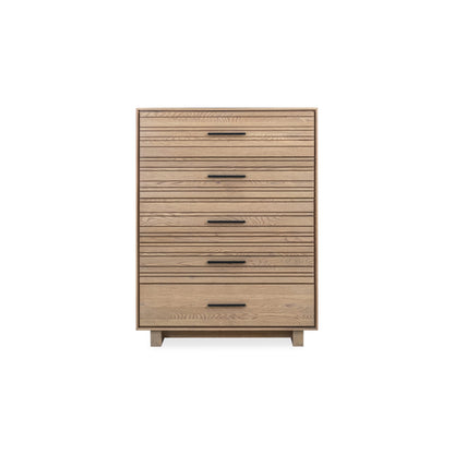 Modus Modus Modus Batten Five Drawer Slatted Chest in Blonde Oak