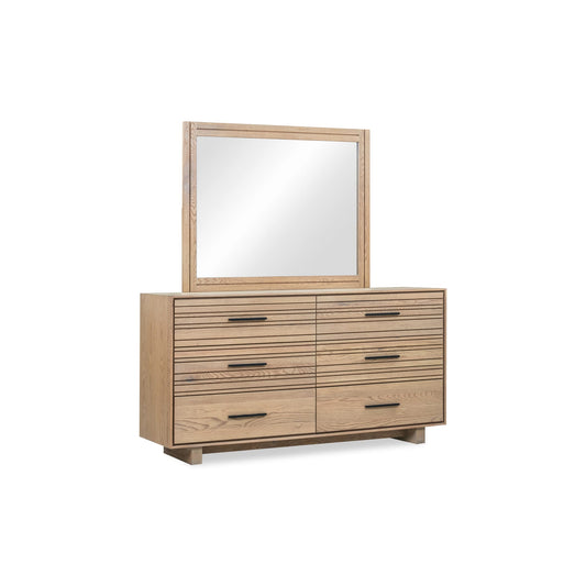 Modus Batten Six Drawer Slatted Dresser in Blonde Oak
