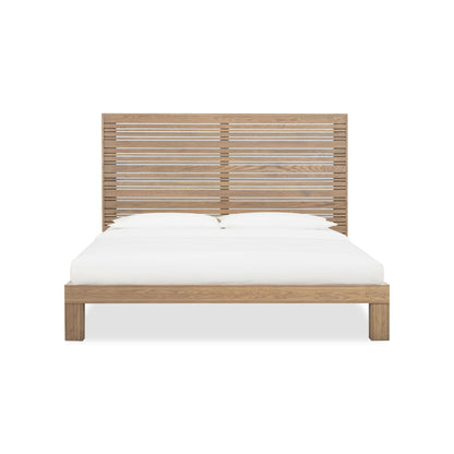 Modus Batten Solid Oak Slatted Platform Bed in Blonde