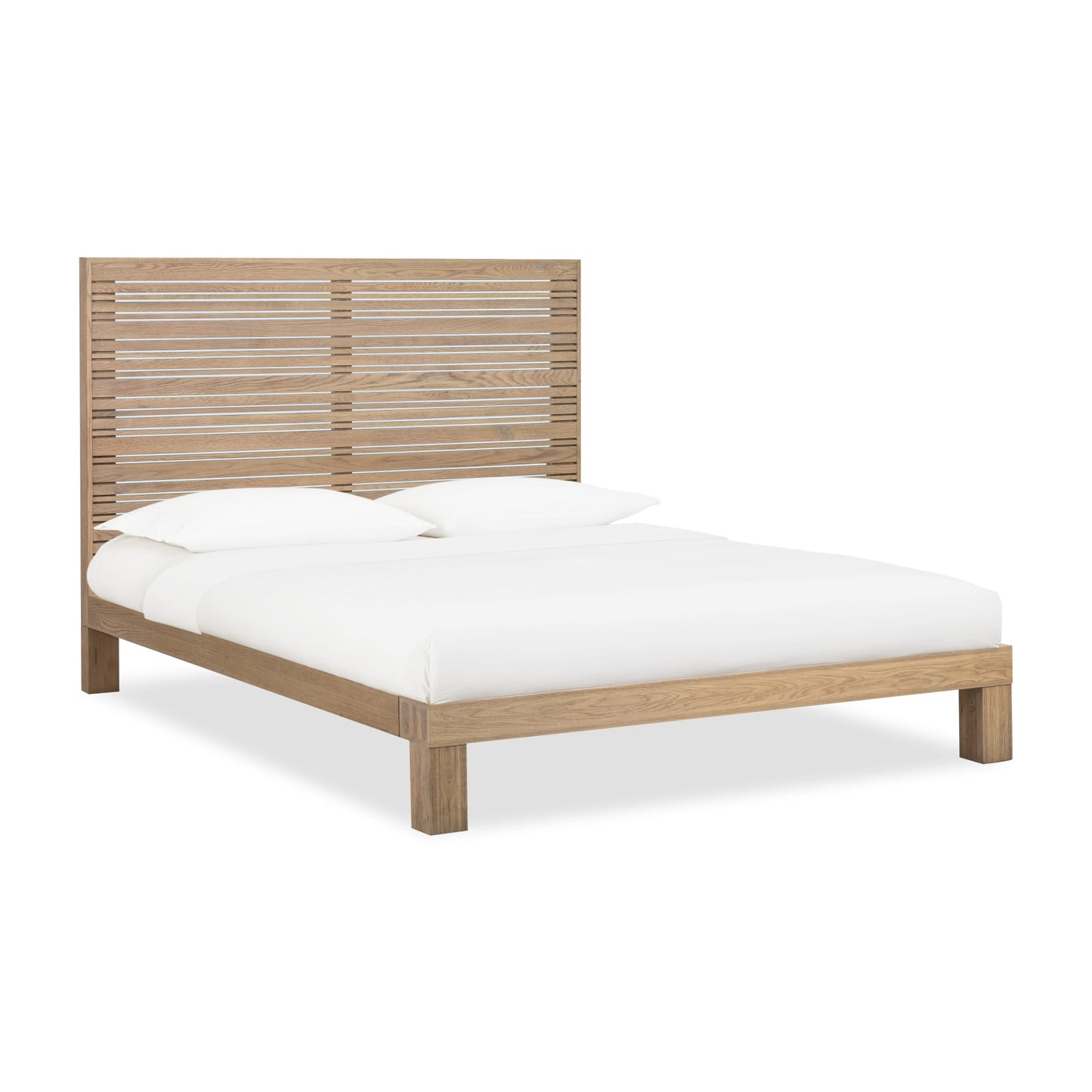 Modus Batten Solid Oak Slatted Platform Bed in Blonde