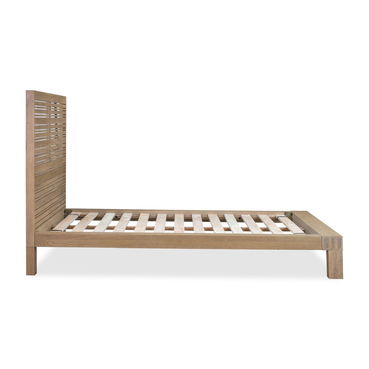 Modus Batten Solid Oak Slatted Platform Bed in Blonde