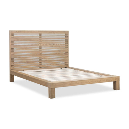 Modus Batten Solid Oak Slatted Platform Bed in Blonde