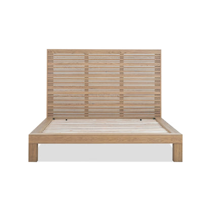 Modus Batten Solid Oak Slatted Platform Bed in Blonde