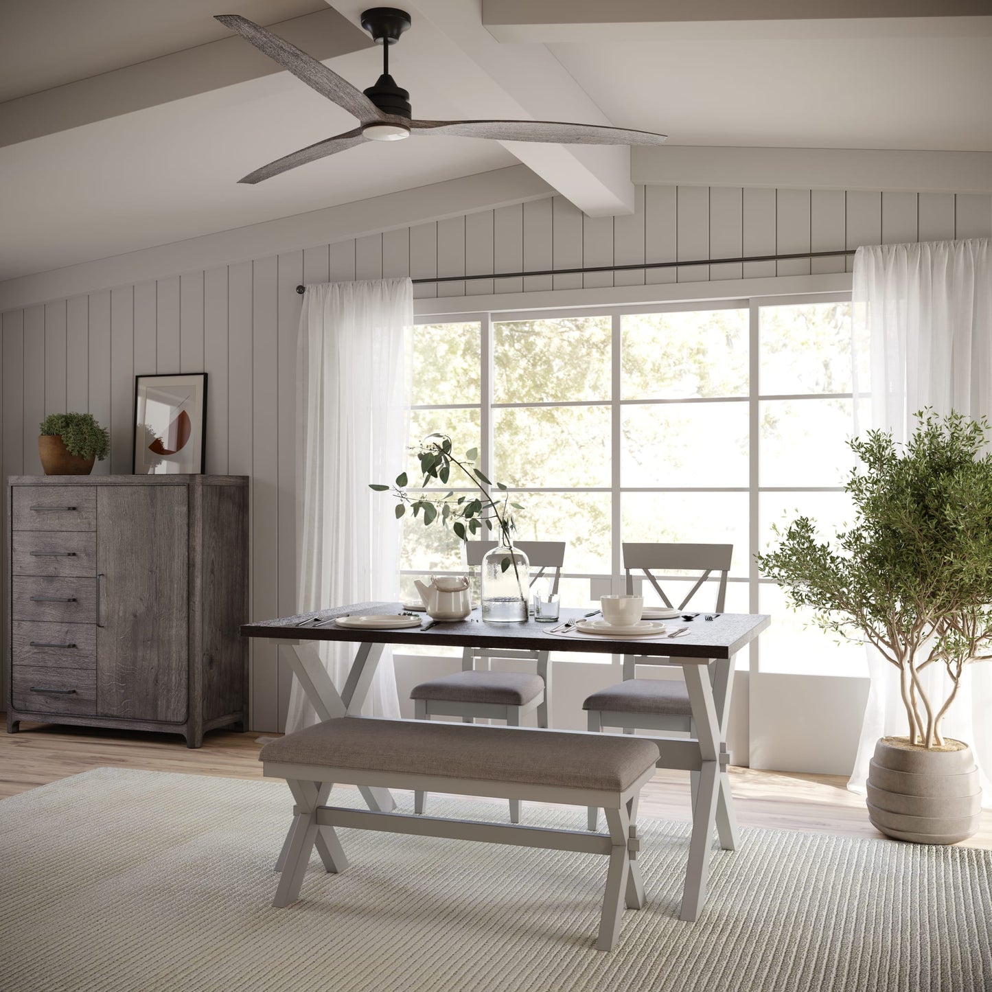 Modus Beauvoir Rectangular Wood Dining Table in Honey Buns