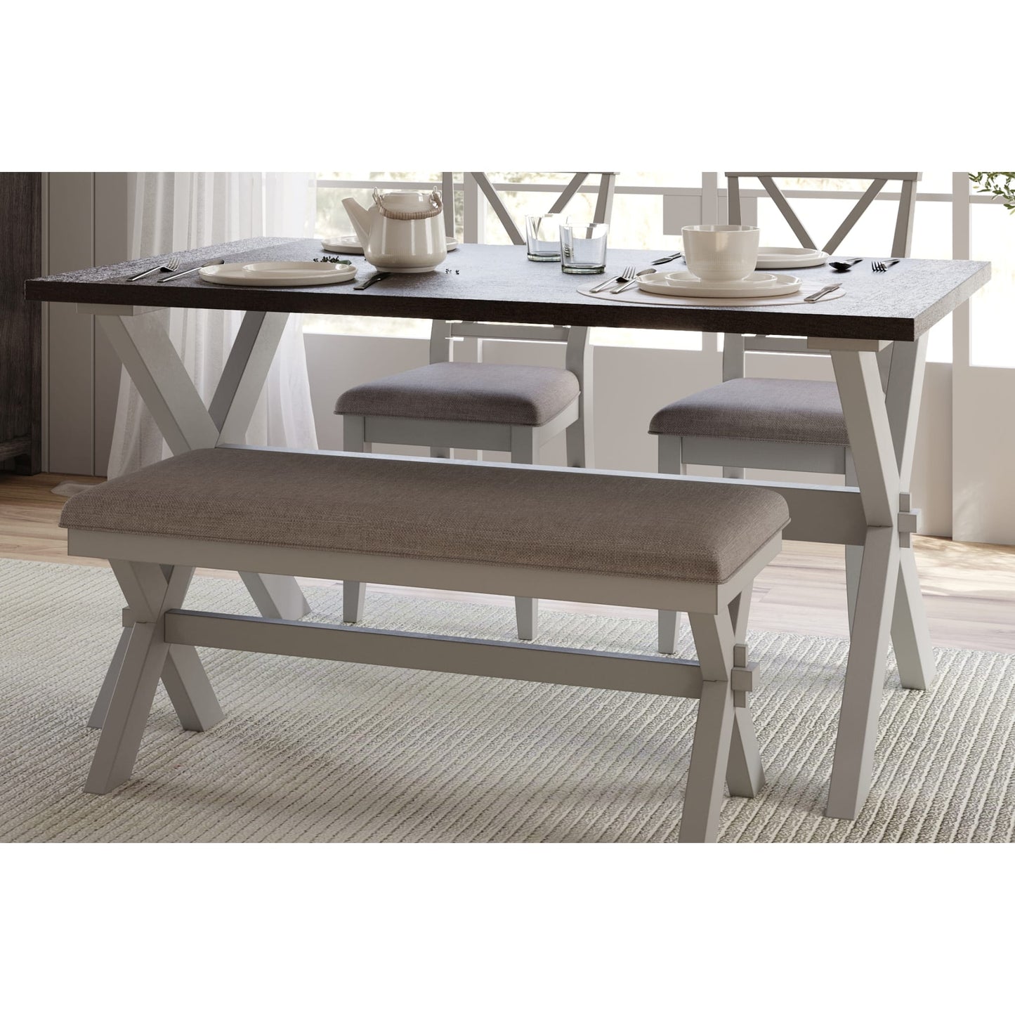 Modus Beauvoir Rectangular Wood Dining Table in Honey Buns