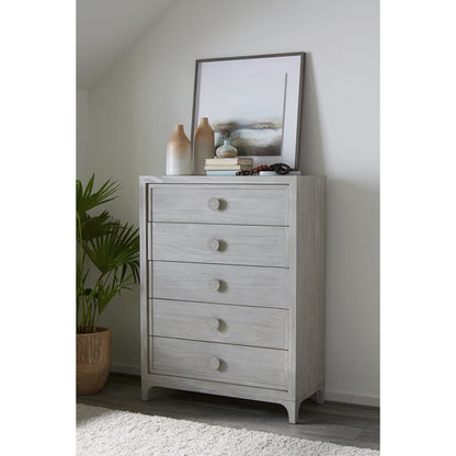 Modus Modus Modus Boho Chic Five-Drawer Chest in Washed White
