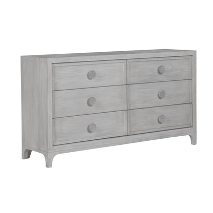 Modus Boho Chic Six-Drawer Dresser in Washed White