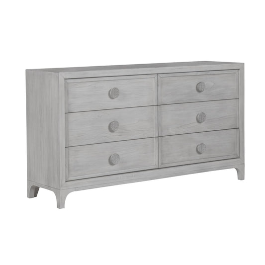 Modus Boho Chic Six-Drawer Dresser in Washed White