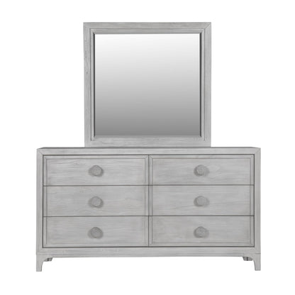 Modus Boho Chic Six-Drawer Dresser in Washed White