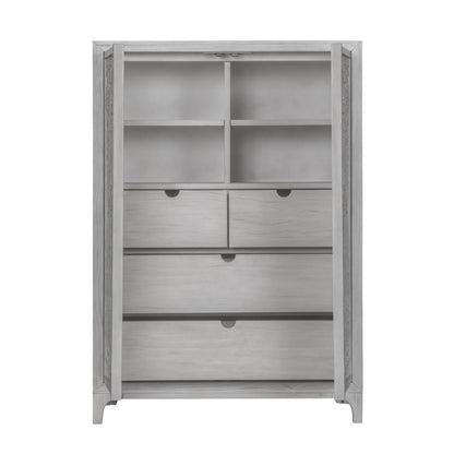 Modus Boho Chic Wardrobe Chest in Washed White