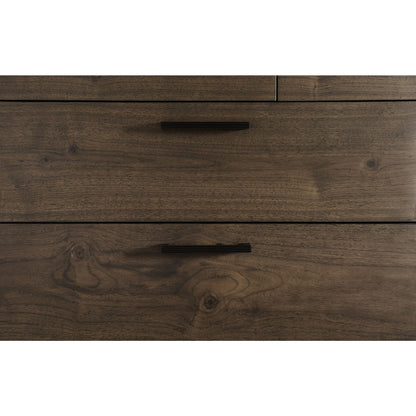 Modus Boracay Five Drawer One Door Walnut Sweater Chest in Wild Oats Brown