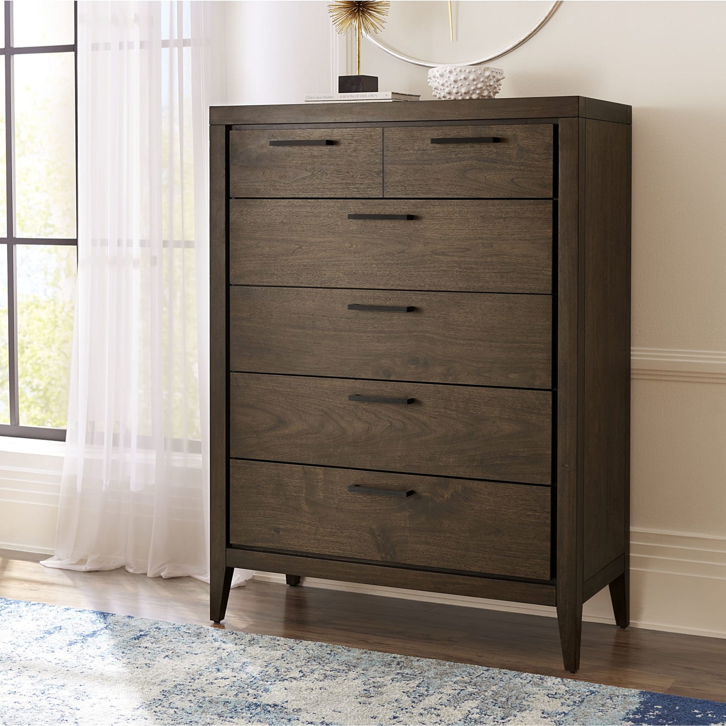 Modus Modus Modus Boracay Five Drawer Walnut Chest in Wild Oats Brown