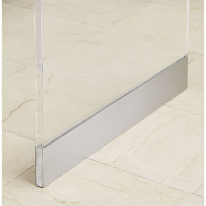 Modus Modus Bowie Coffee Table in Clear Acrylic and Brushed Stainless Steel