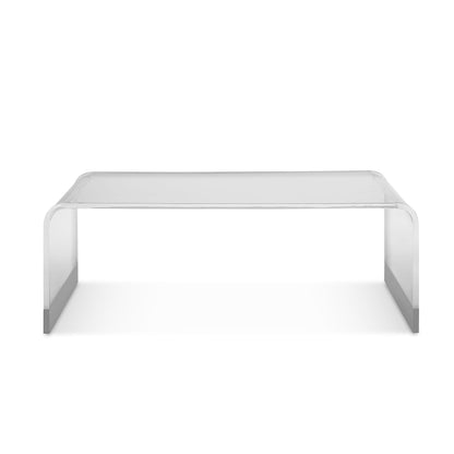 Modus Modus Bowie Coffee Table in Clear Acrylic and Brushed Stainless Steel
