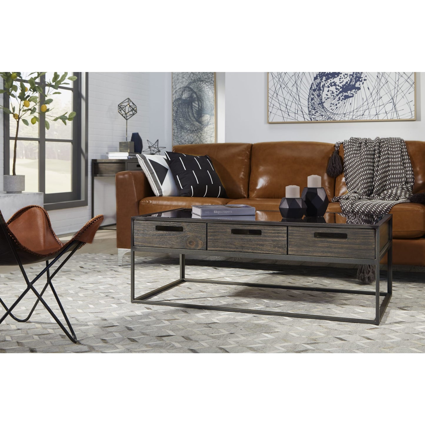 Modus Modus Bradley Three-Drawer Coffee Table in Double Fudge