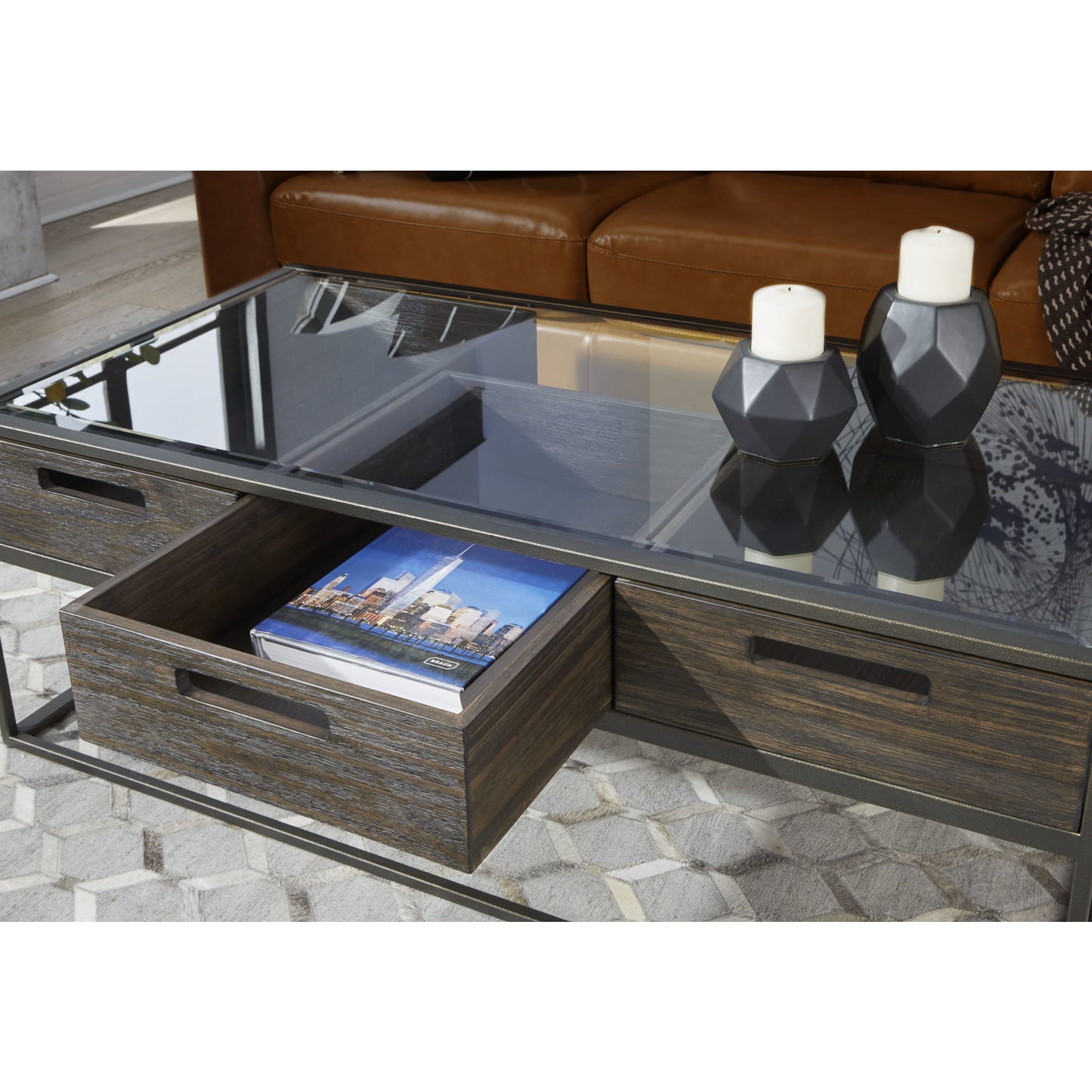 Modus Modus Bradley Three-Drawer Coffee Table in Double Fudge