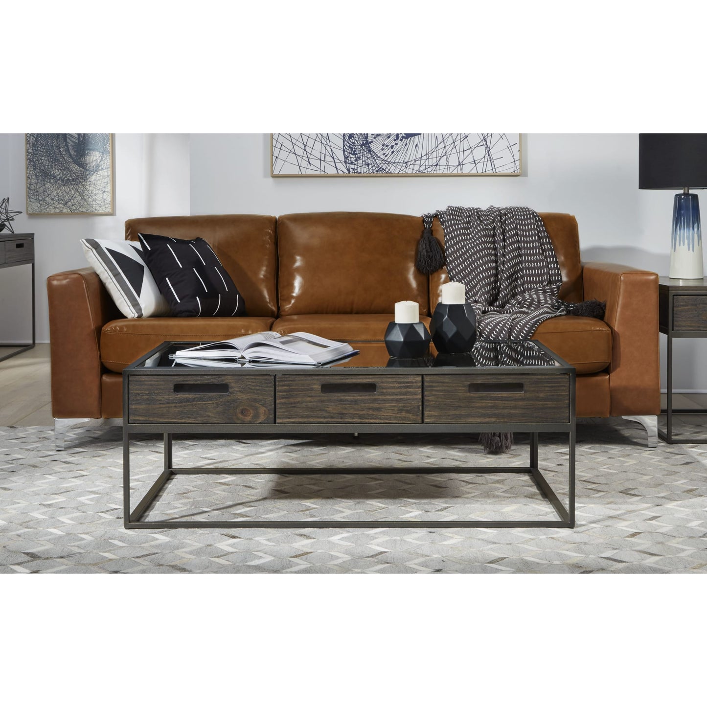 Modus Modus Bradley Three-Drawer Coffee Table in Double Fudge