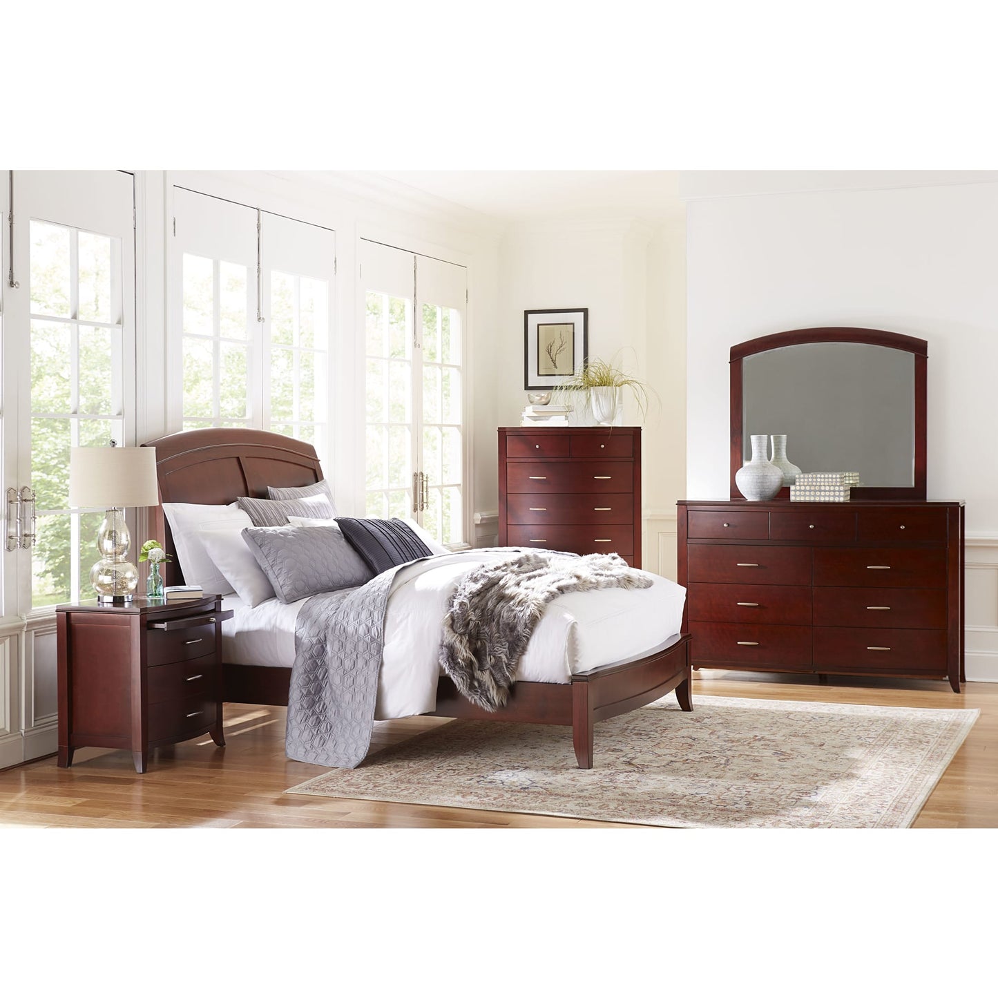 Modus Brighton Two Drawer Nightstand in Cinnamon