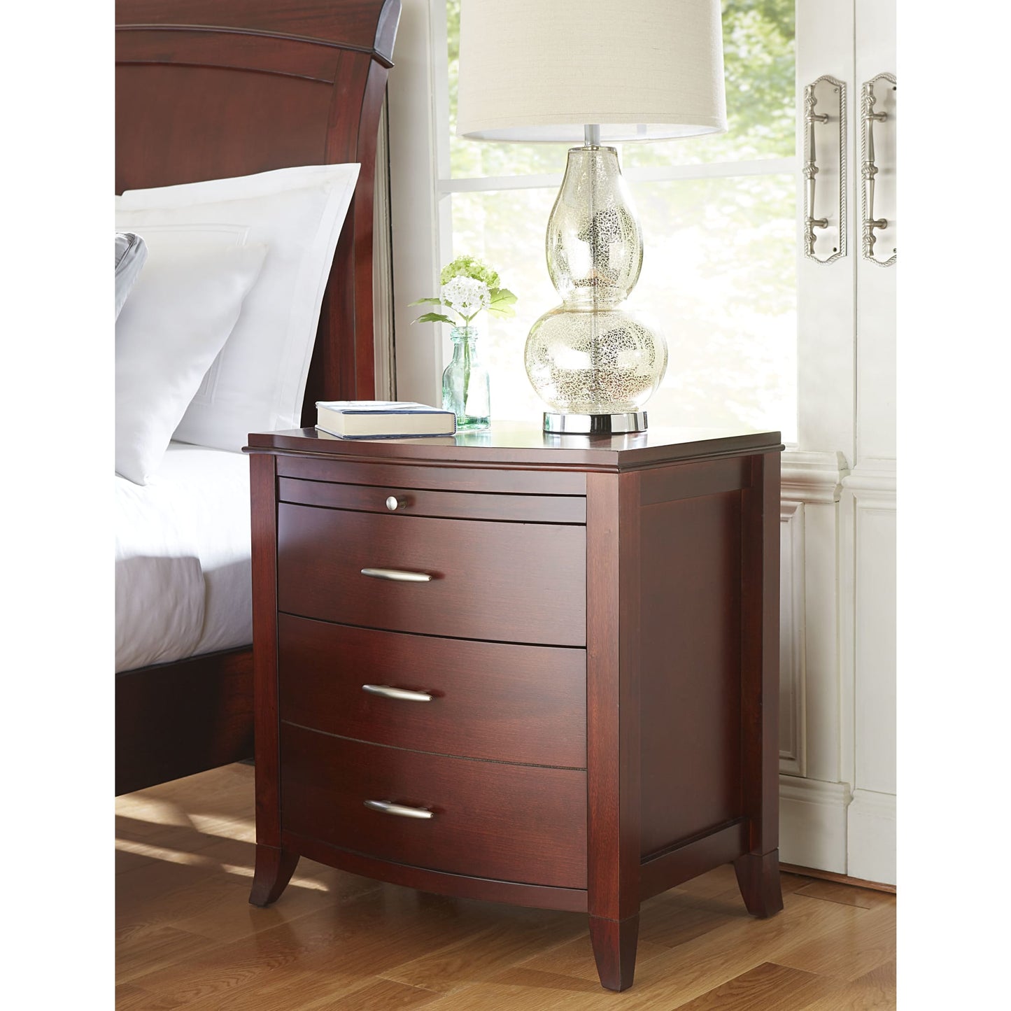Modus Brighton Two Drawer Nightstand in Cinnamon