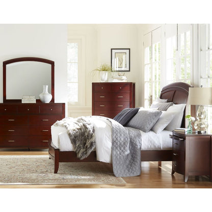 Modus Brighton Wood Sleigh Bed in Cinnamon