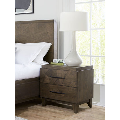 Modus Broderick Two-Drawer Nightstand in Wild Oats Brown